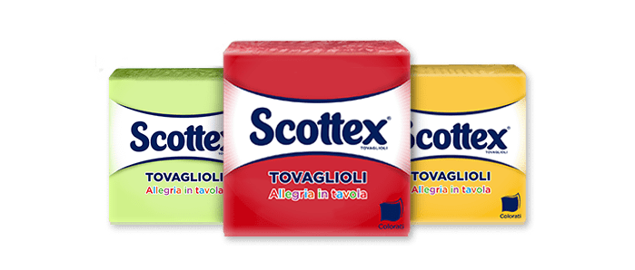 Tovaglioli Scottex doppio velo colorati