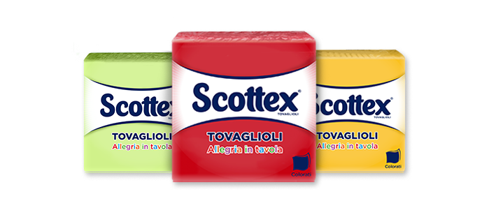 Tovaglioli Scottex doppio velo colorati